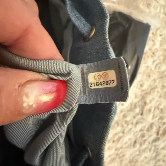 CHANEL Light Blue Quilted Backpack - Picture 4 of 16